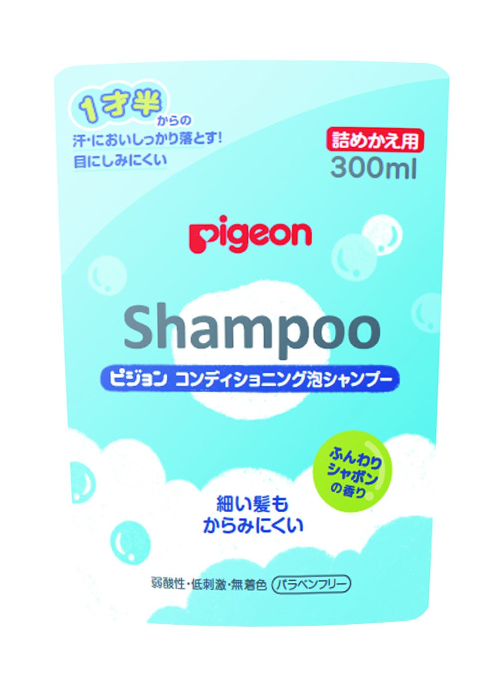 Pigeon Conditioning Foam Shampoo, Soft Soap Scent, Refill 300ml