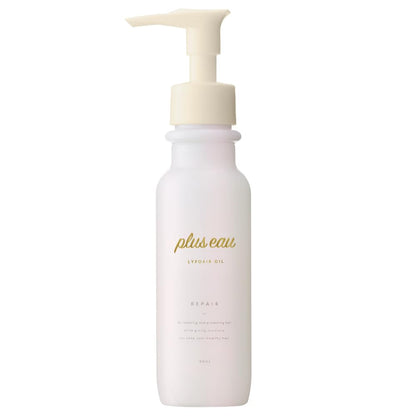 plus eau Repair Oil 90ml Ultra Moisturizing White Floral &amp; Pear Fragrance Hair Oil Leave-In Treatment with Silk Repair Ingredients High Damage