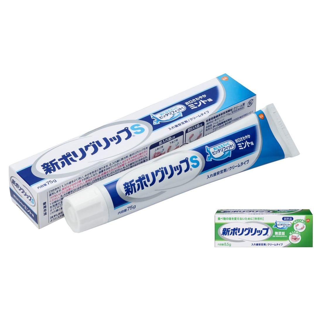 Porigurippu Denture Adhesive Cream Mint Flavor 75g with Free Dry Sheet