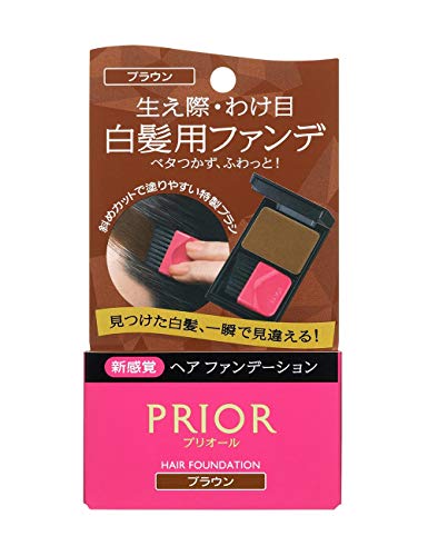 PRIOR Hair Foundation Brown for Gray Hair 3.6g