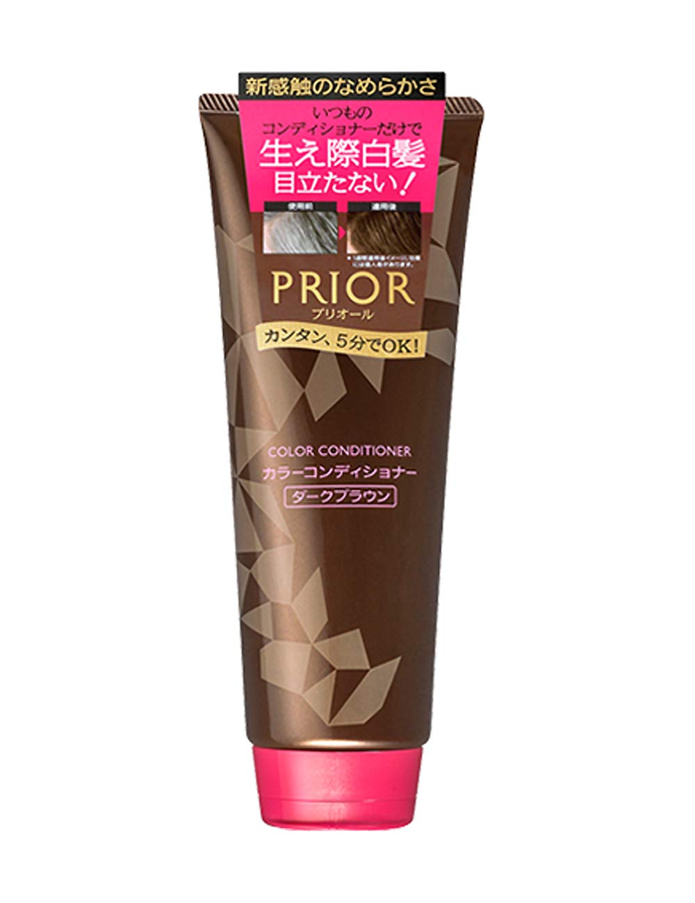 PRIOR Color Conditioner Dark Brown 230g for Japanese Hair Care