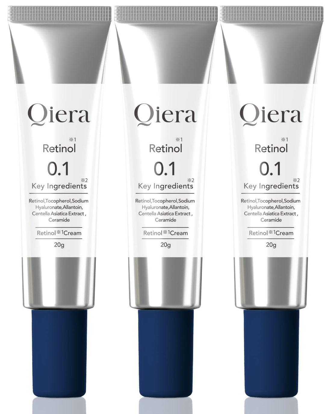 Qiera Retinol Cream with Peptides and Ceramides 20g Set of 3
