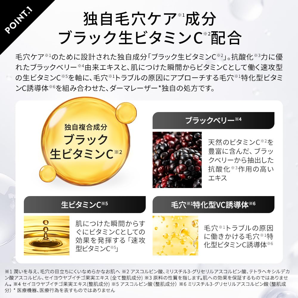 Quality 1st Super Black VC Serum 28 Shots for Japanese Skincare