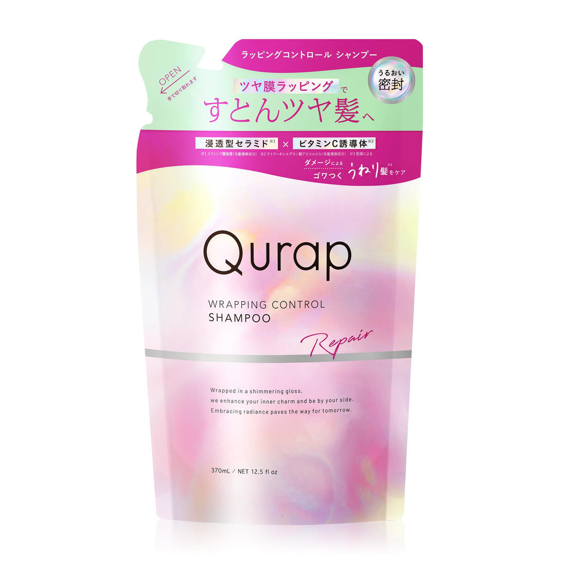 Qurap Wrapping Control Shampoo Refill 370mL