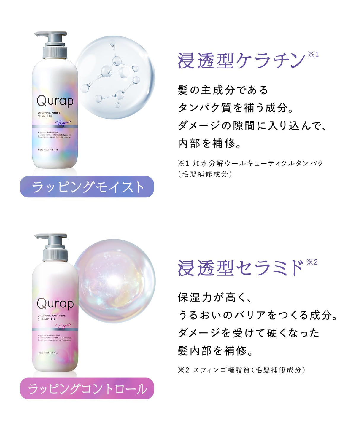 Qurap Shampoo Refill for Wrapping Control 400ml