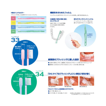 Raionshikazai DENT.EX Slimhead Toothbrush 33M for Effective Cleaning