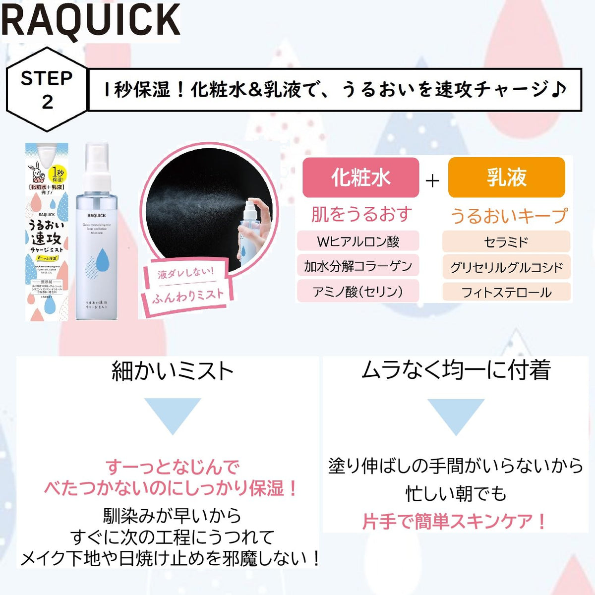 ラクイック Nettoyant et Brume Hydratante Set pour Soin Rapide