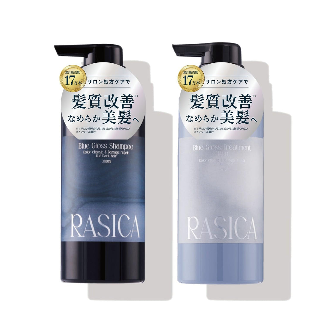 rasica Blue Gloss Shampoo and Treatment Set for Fine Hair