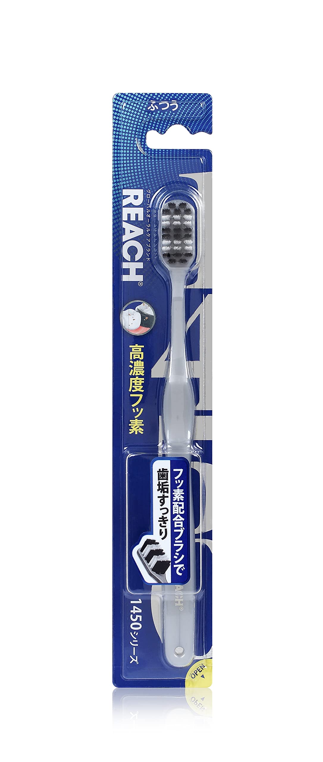 REACH Regular Toothbrush with Fluoride and Charcoal Ingredients
