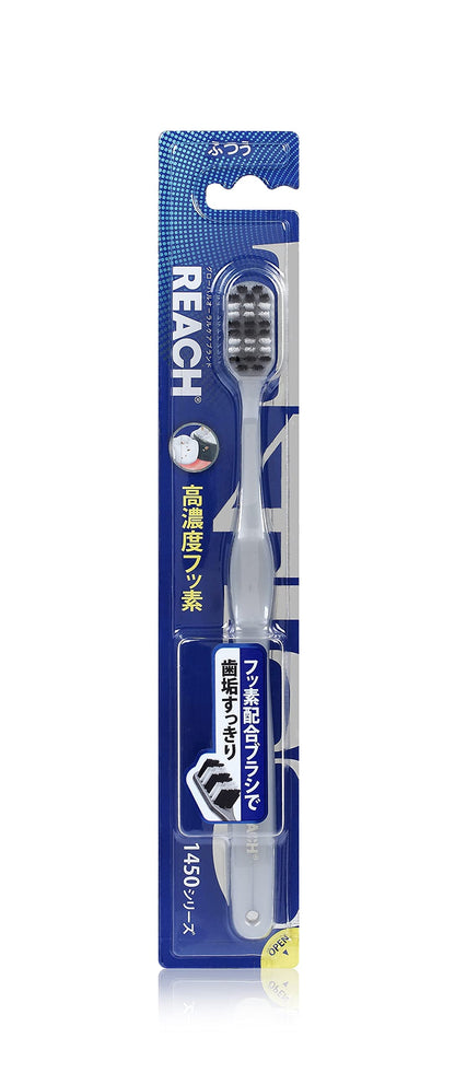 REACH Regular Toothbrush with Fluoride and Charcoal Ingredients