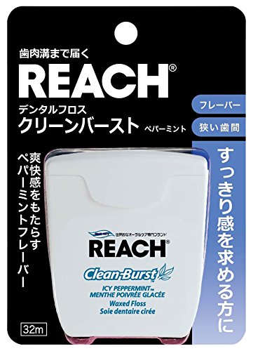 REACH Dental Floss Clean Burst Peppermint 32 Meters