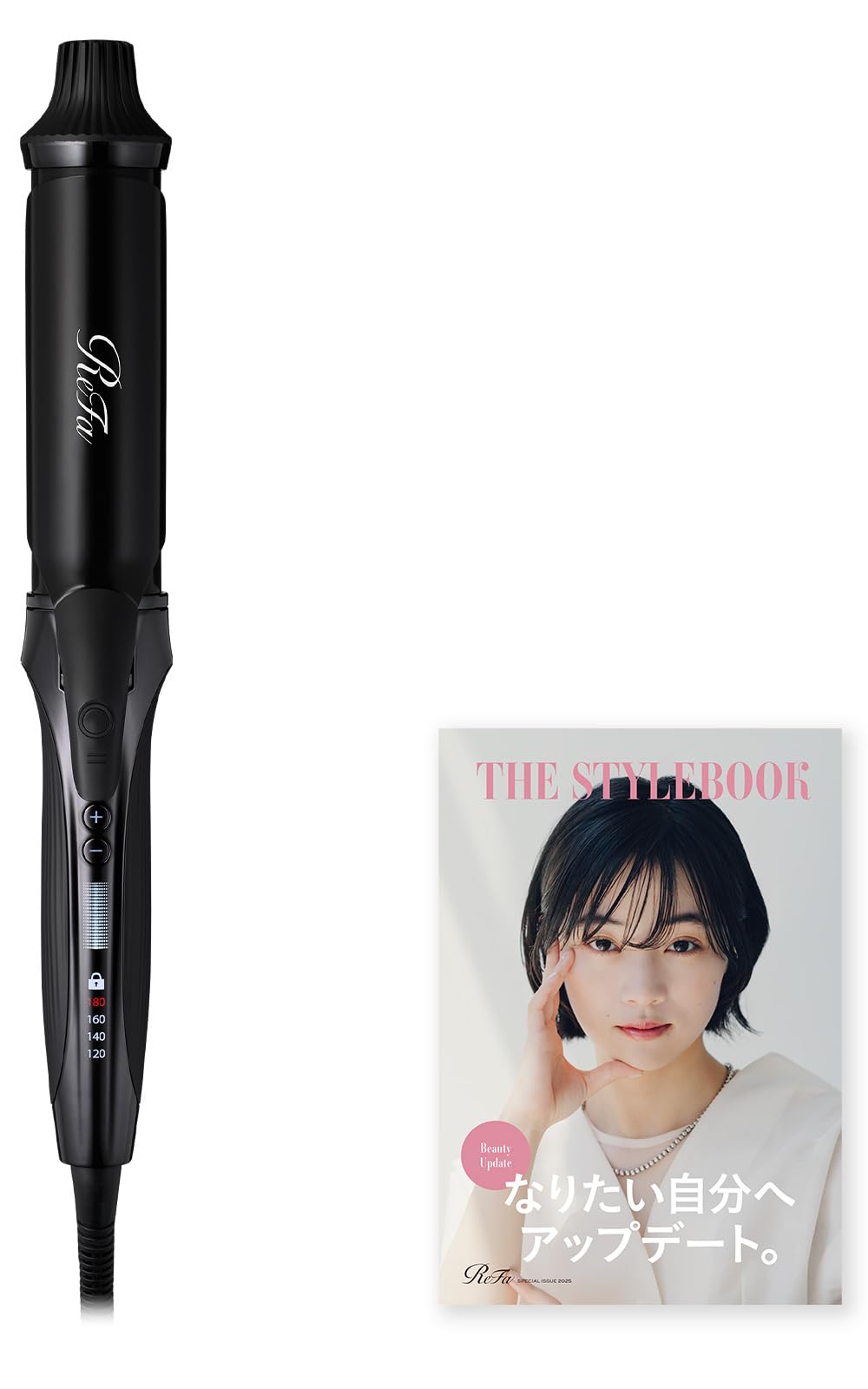ReFa Curl Iron Pro 38mm with Hair Arrangement Guide Book