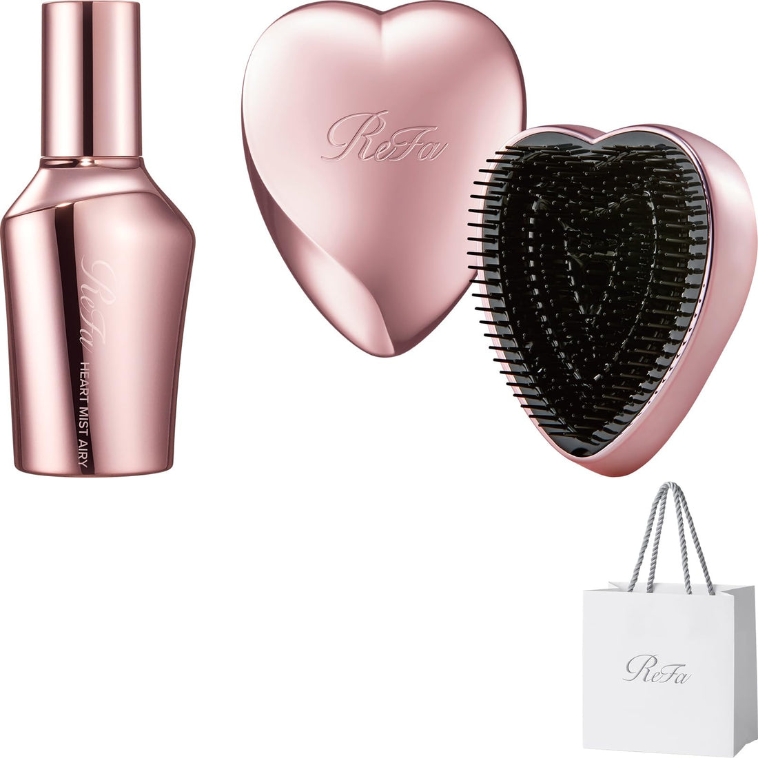 ReFa Heart Brush and Heart Mist Airy Set for Japanese Hair Care