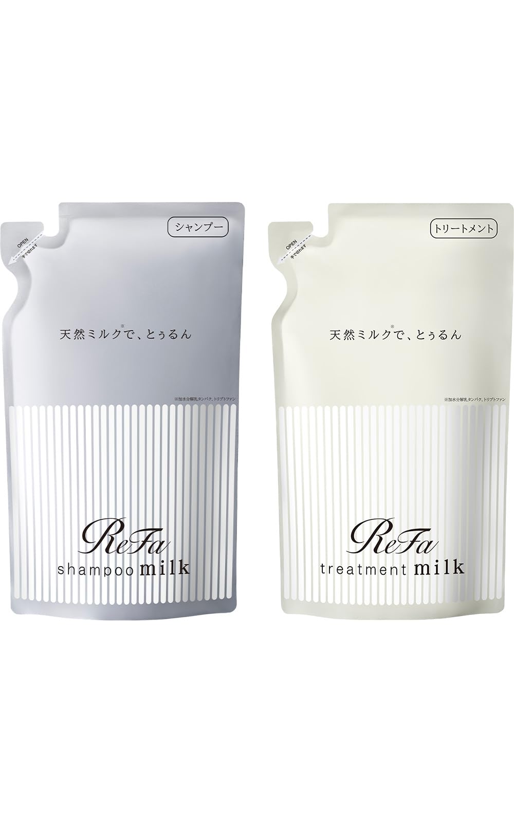 ReFa Milk Protein Shampoo and Treatment Refill Set White Floral Musk