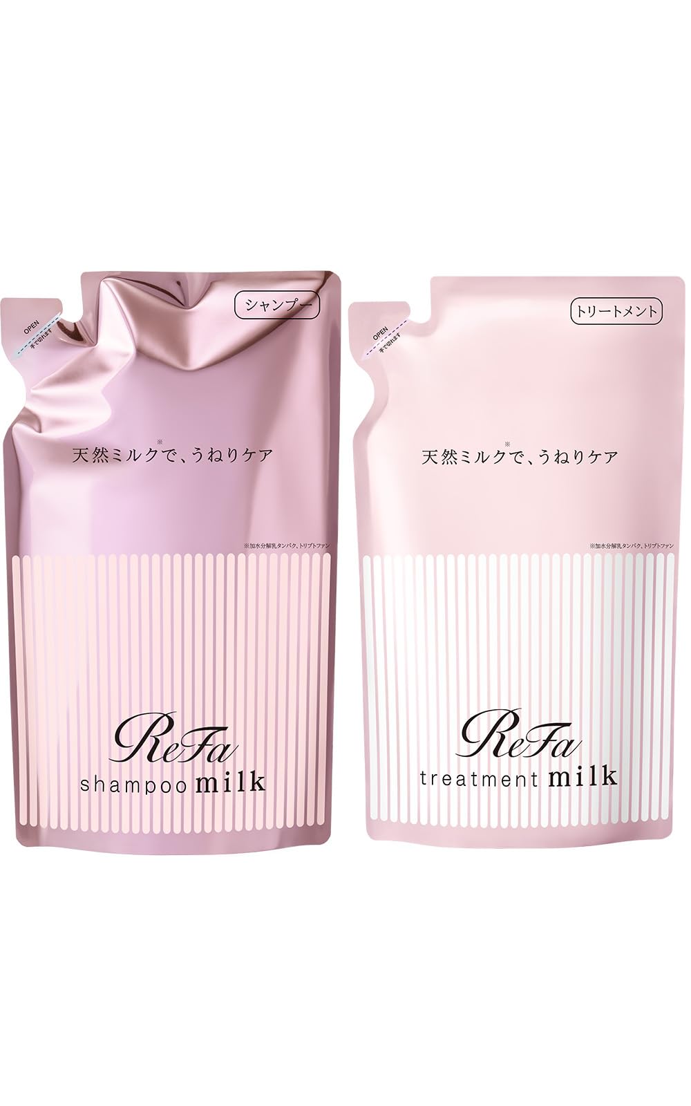 ReFa Milk Protein Shampoo and Treatment Refill Set Pink Floral Berry