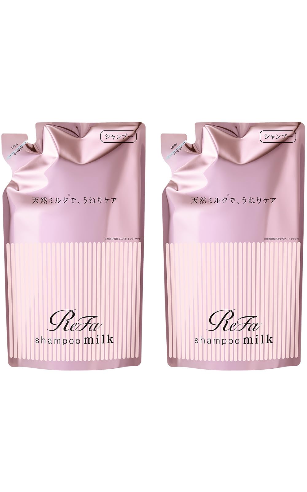 ReFa Milk Protein Shampoo Refill Set with Pink Floral Berry Scent