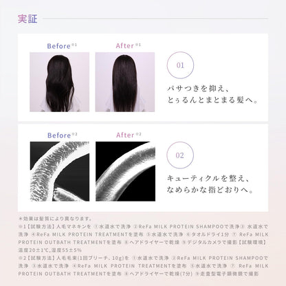 ReFa Milk Protein Shampoo Refill Set with Pink Floral Berry Scent