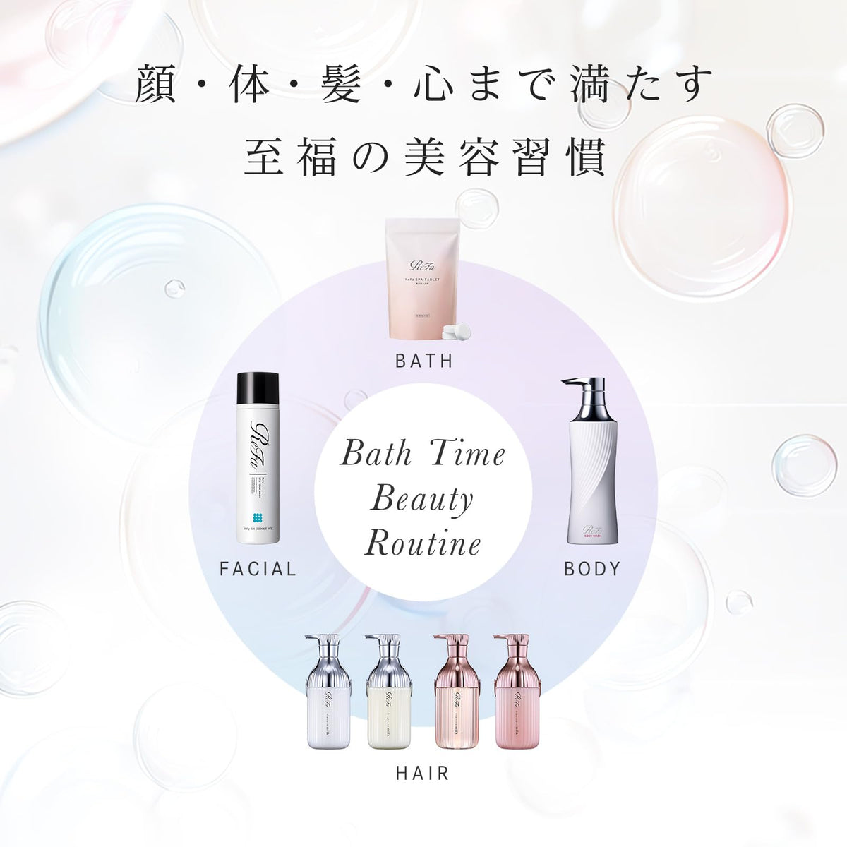 ReFa Milk Protein Shampoo Refill Set for Nourishing Hair Care