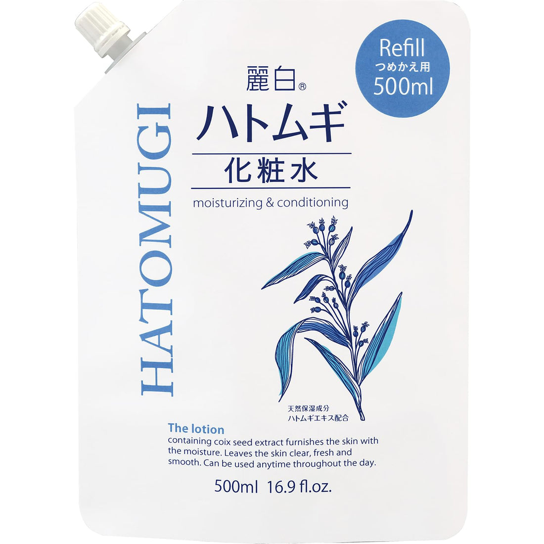 REIHAKU Adlay Lotion Refill 500ml for Hydration