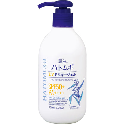 REIHAKU 麗白 ハトムギUVミルキーG SPF50+ ポンプタイプ 250ml