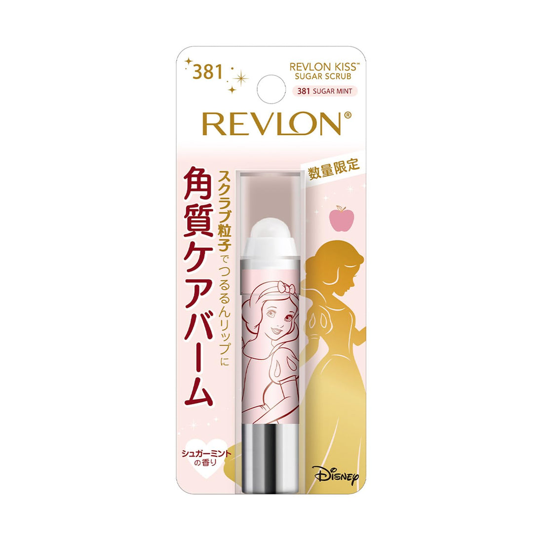 REVLON Kiss Sugar Scrub DISNEY 381 Sugar Mint, gommage lèvres parfum menthe sucrée, Blanche-Neige 2.6g