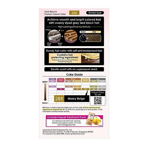 Liese Hair Color 2BE Honey Beige for Bright Hair Color