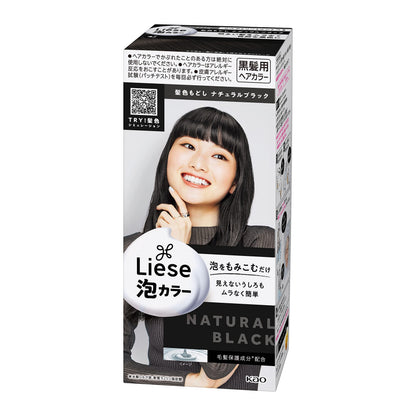 Liese Foam Color Natural Black 108ml Hair Color Restorer