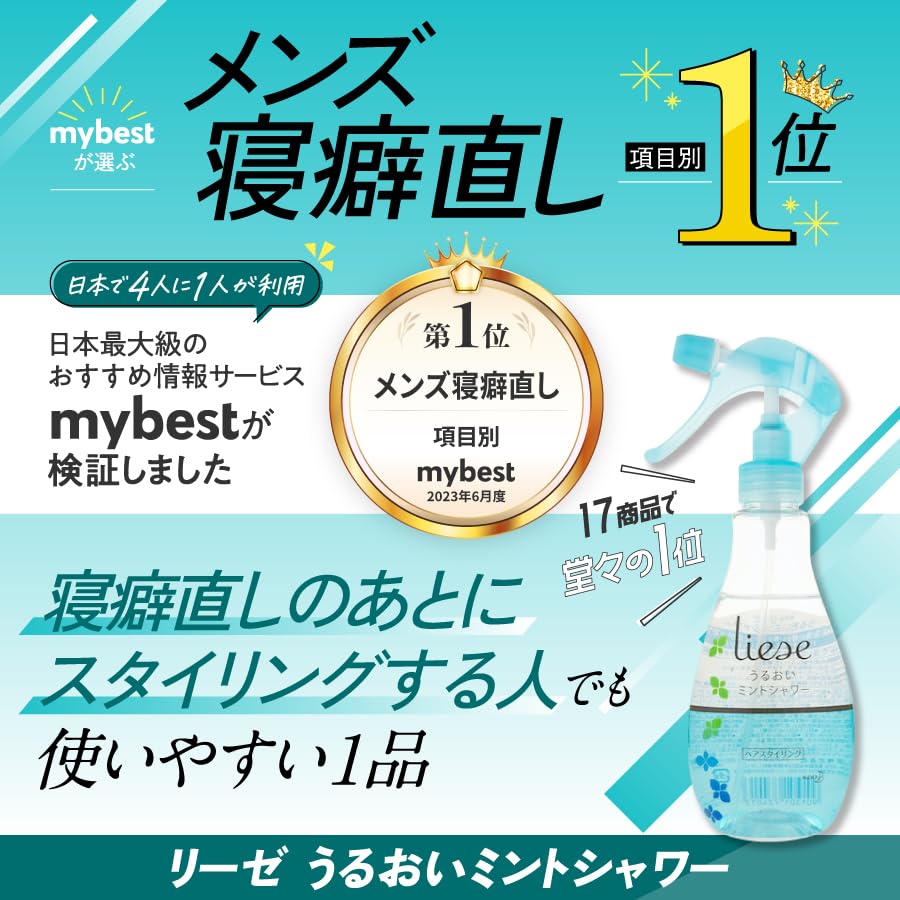 Liese Moisturizing Mint Shower Bedhead Reset Refill, 4.3 Refills 700ml