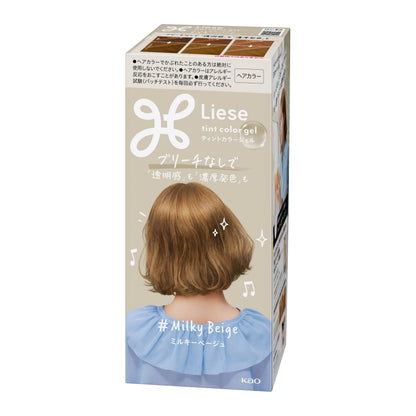 Liese Teint Color Gel Milky Beige 191ml pour cheveux noirs