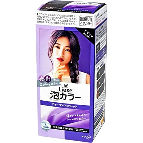 Liese Couleur Mousse Deep Violet 108ml pour Cheveux Noirs