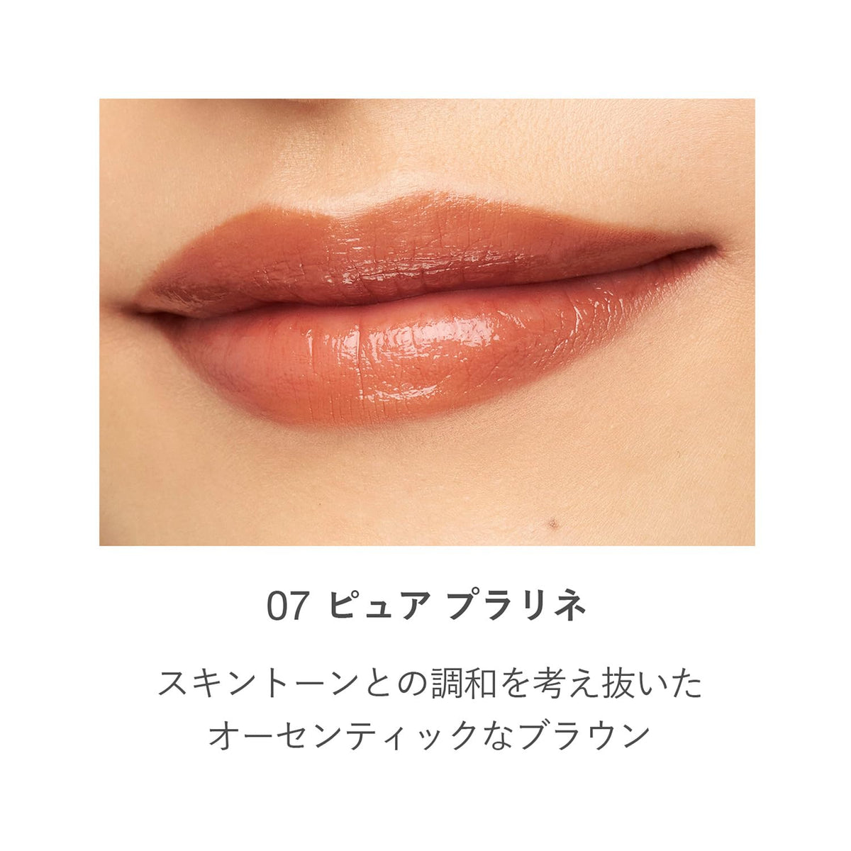 RMK Dewy Melt Lip Color Refill 07 Pure Praline for a Smooth Finish