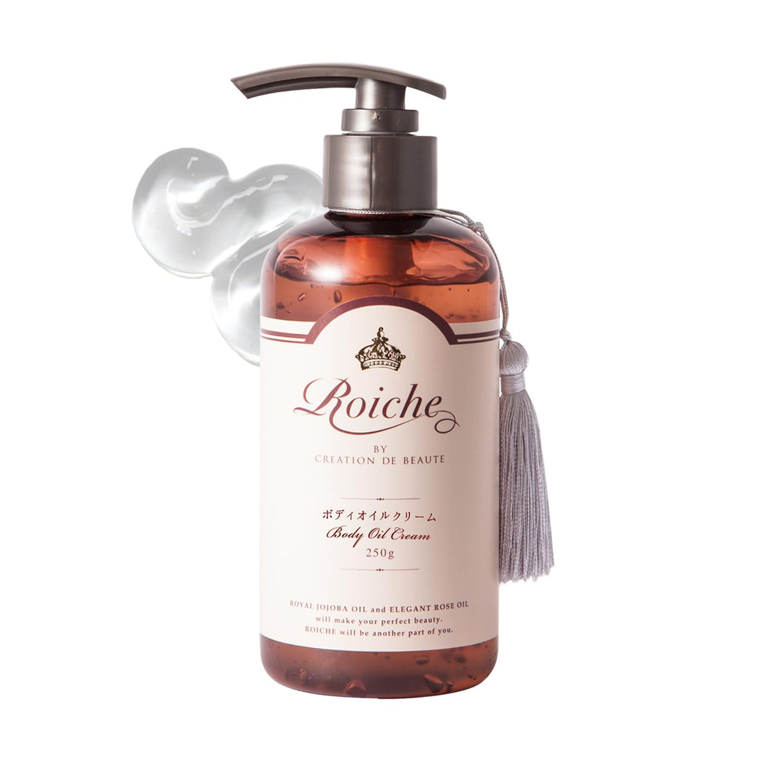 Roishe Body Oil Cream, Transparent Oil Cream 250g