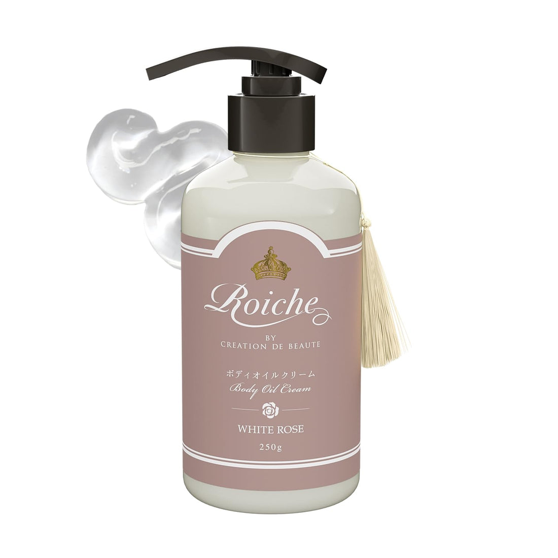 Roishe Body Oil Cream with White Rose Scent 250g