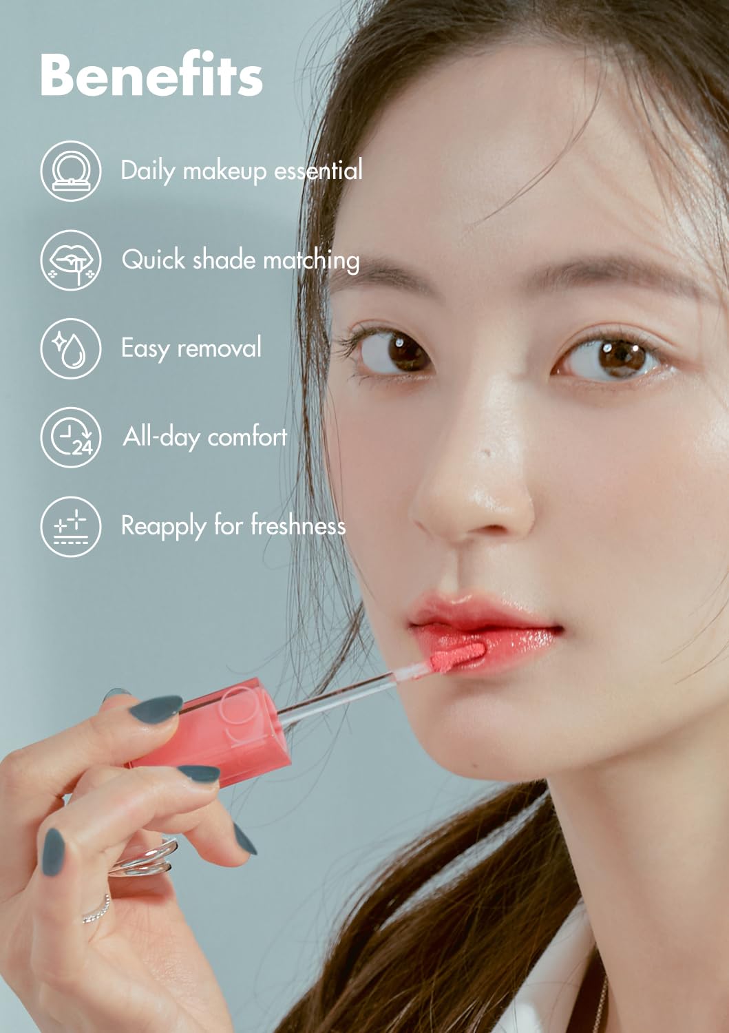 rom&amp;nd DEWY·FUL WATER TINT Hydrating Lip Tint in 10 Murmur Pink