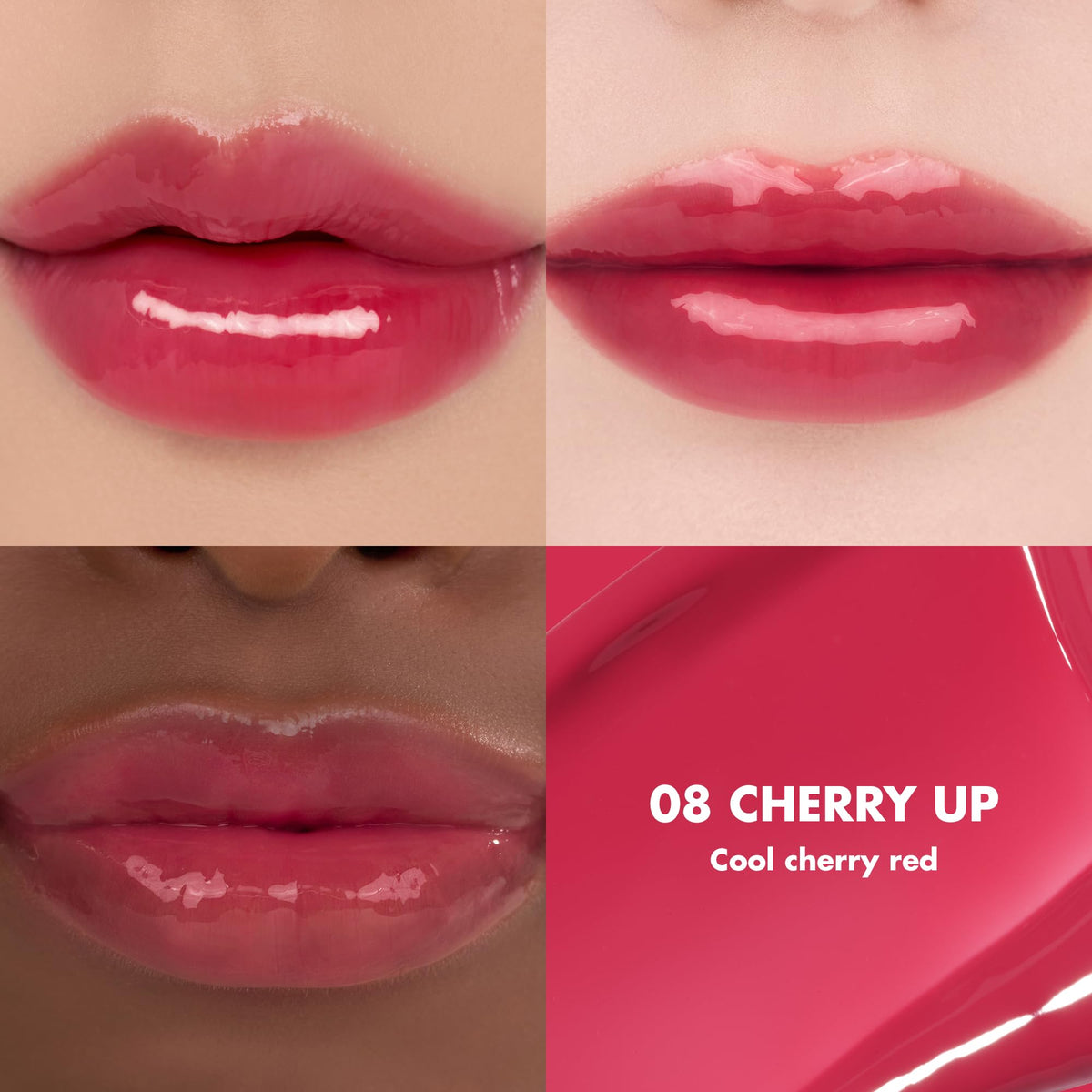 rom&amp;nd GLASTING COLOR GLOSS Cherry Up 08 Glossy Lip Color