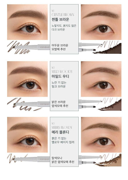 rom&amp;nd HAN ALL BROW Flat Brow Pencil in Modern Beige