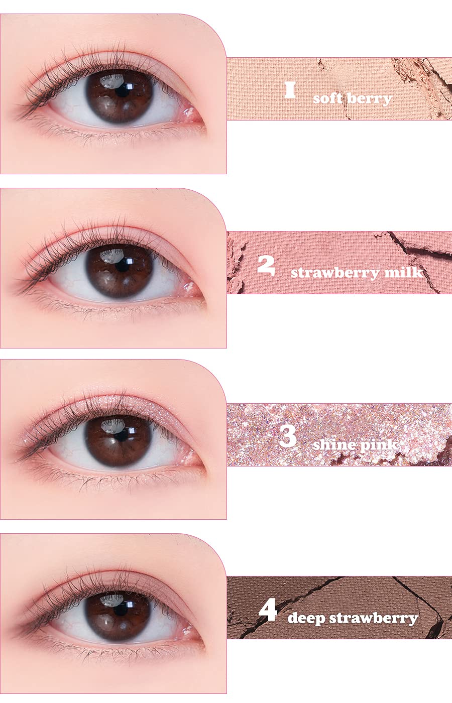 rom&amp;nd Better Than Eyes Powder Eyeshadow W03 Dry Strawberry 7.2g
