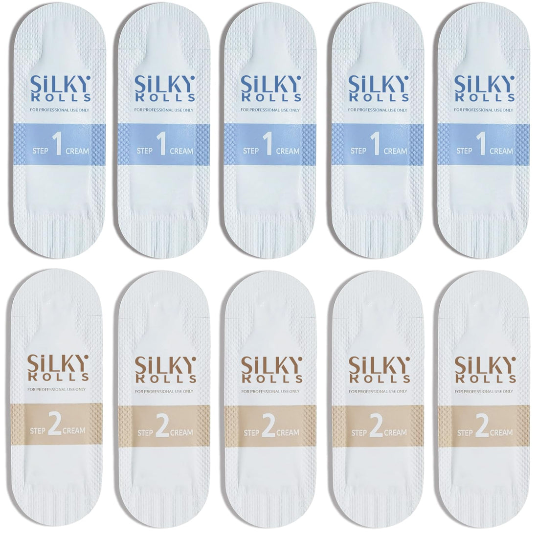Ronkie Silky Rolls Eyelash Curl Set with Cream 5-Pack