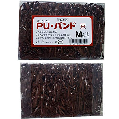Roreru PU Band 40g Brown M Size for Japanese Hair Care