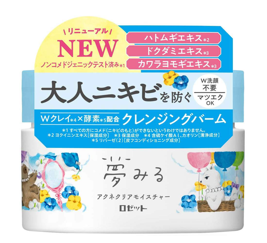 ROSETTE Clear Moisture Cream 90g for Hydration and Softness