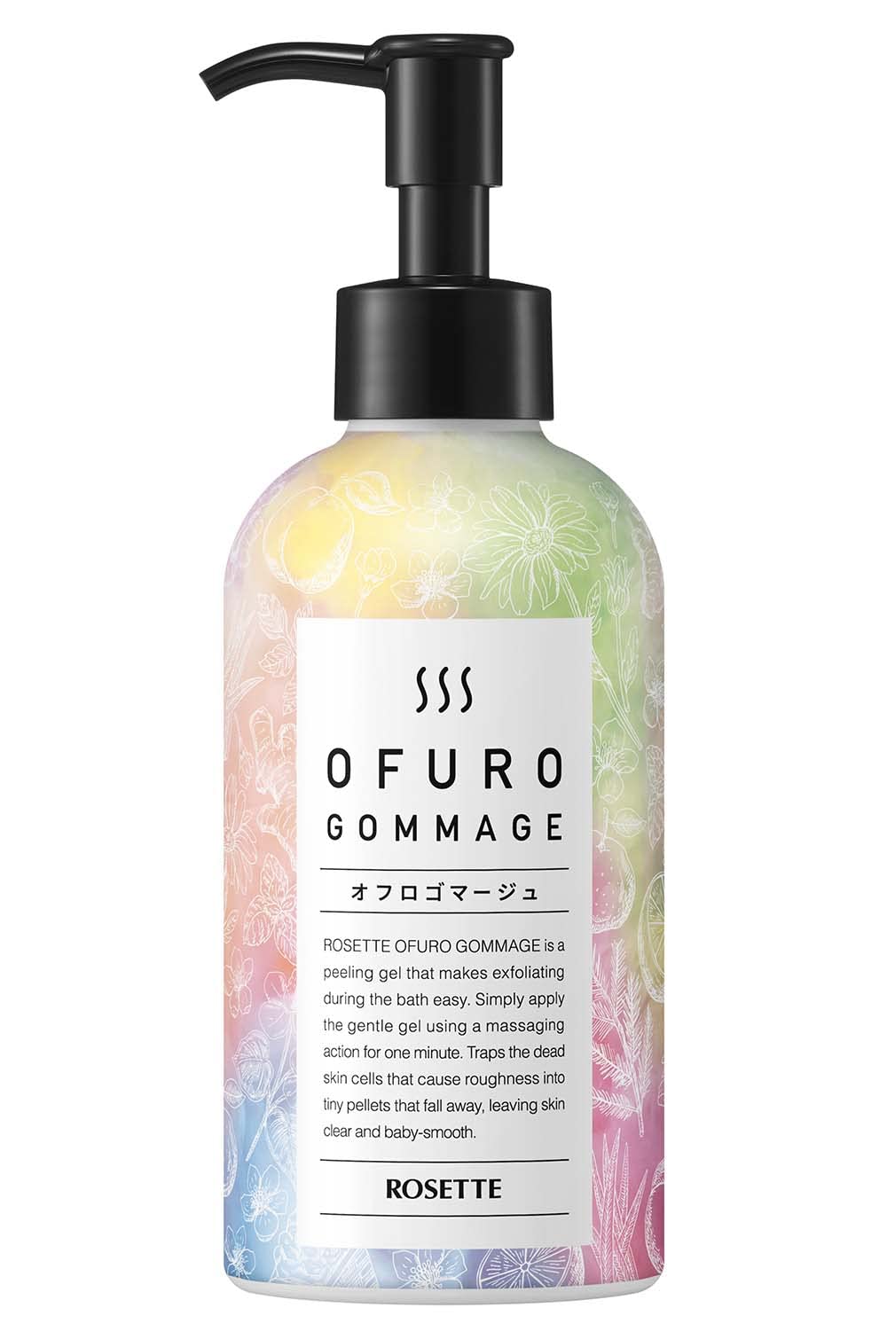 ROSETTE Gentle Peeling Gel 180g for Smooth Skin with Yuzu and Hinoki Scent