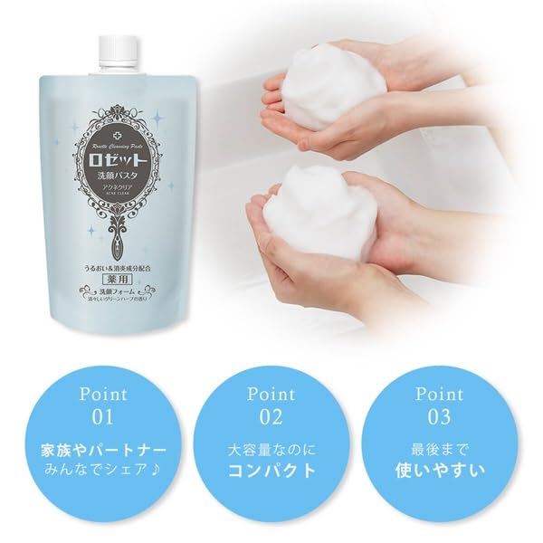 ROSETTE Cleansing Paste Clear 240g for Japanese Skincare Routine