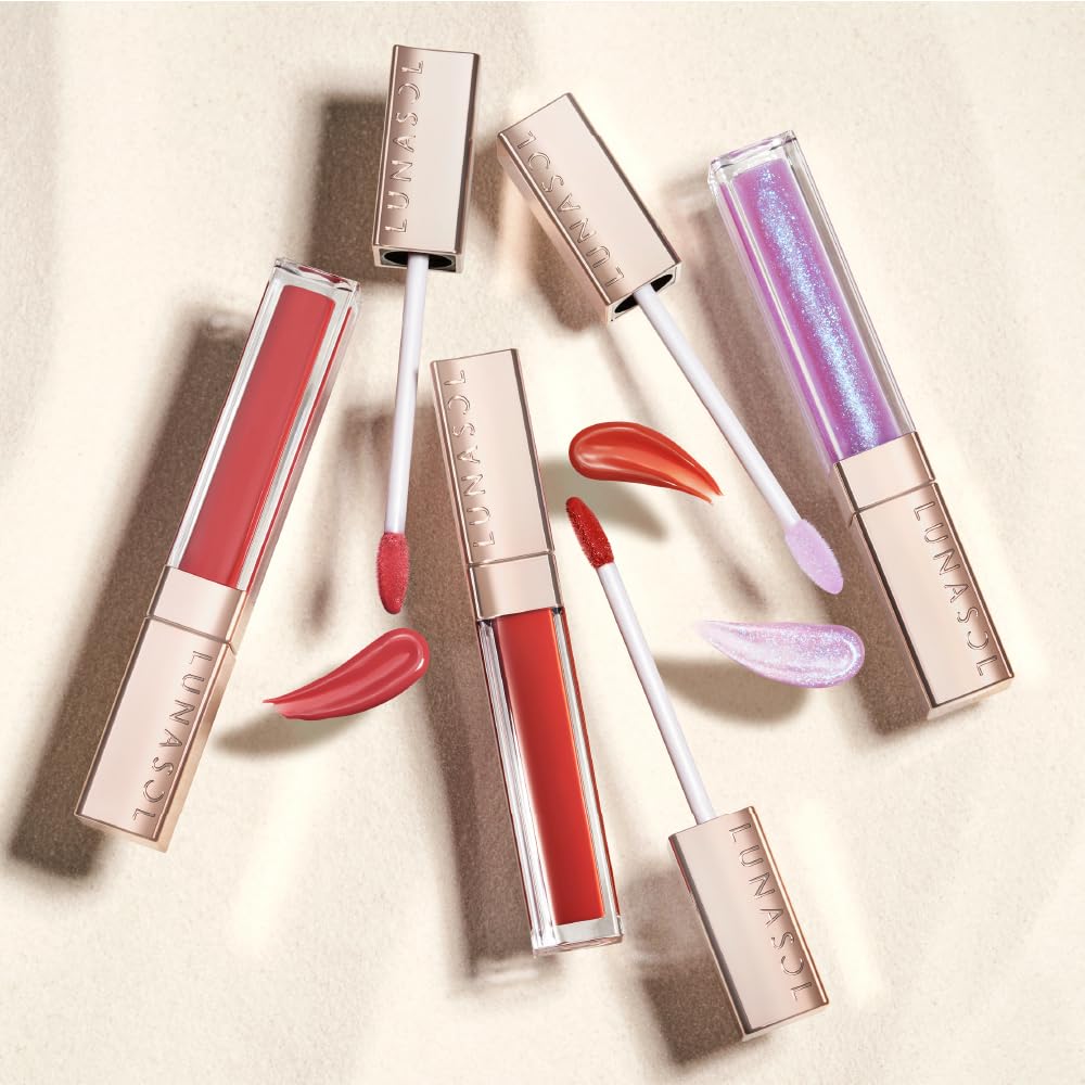 LUNASOL Lip Glow Flash EX02 with Vibrant Color and Shine