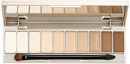 LUNASOL Neutral Beige Eyeshadow Palette with 10 Shades