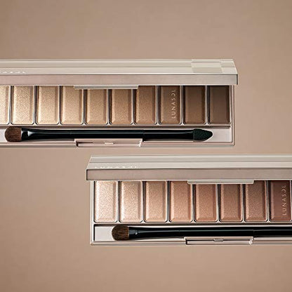 LUNASOL Neutral Beige Eyeshadow Palette with 10 Shades