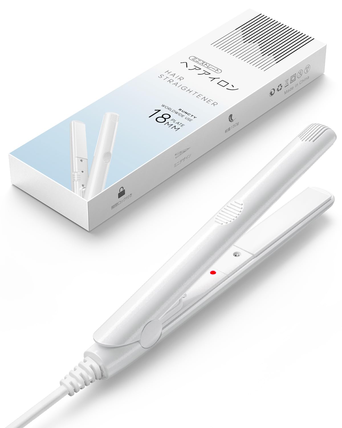 RUNCTY Mini Hair Iron Compact Lightweight Hair Styling Tool