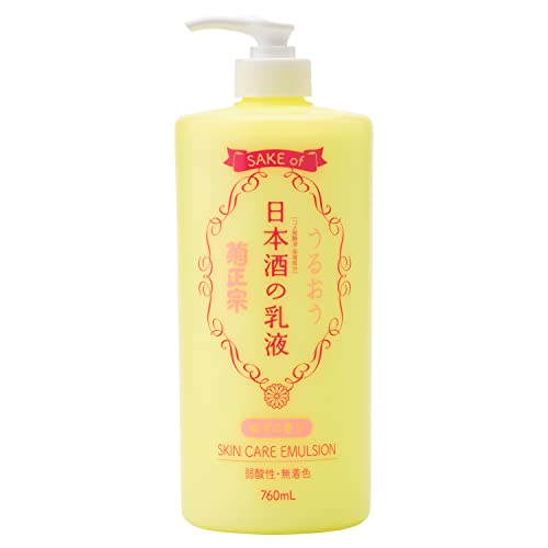 【Exclusivité Amazon.co.jp】 SAKE of (Seiku Of) (Seiku Of) Émulsion de saké Kikumasamune au parfum de yuzu 760ml Céramide Grande capacité Pompe