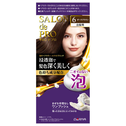 SALON de PRO Foam Hair Color Extra Rich 6 Dark Brown 100g