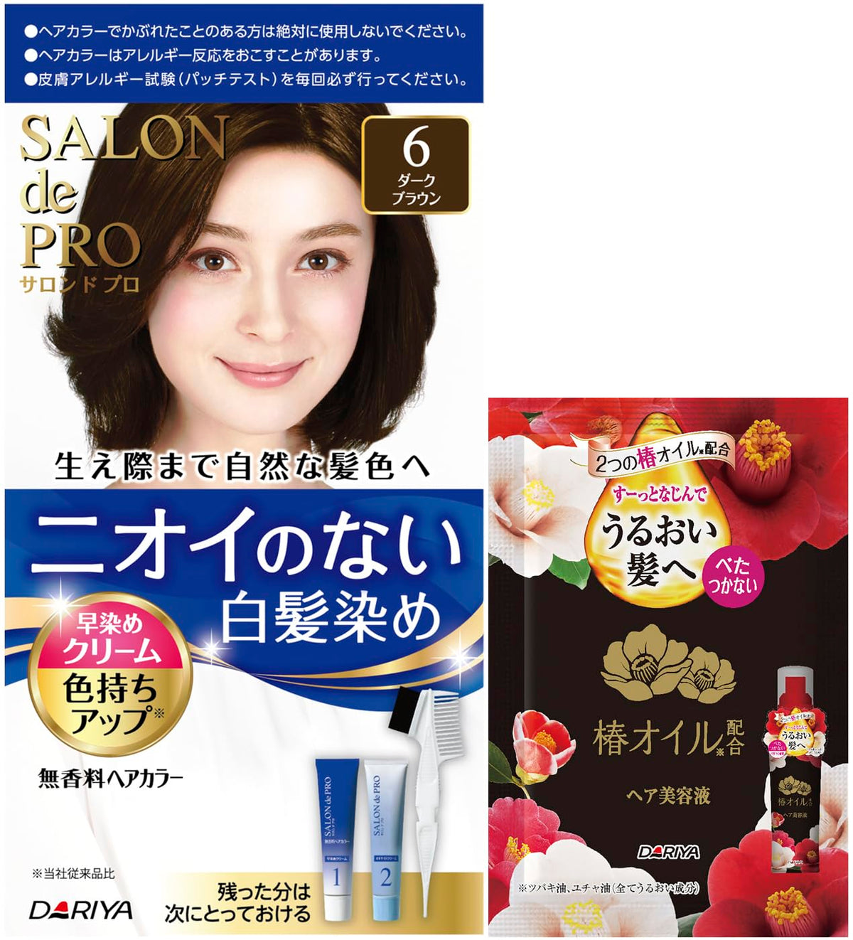 SALON de PRO Fragrance-Free Quick-Color Hair Color Cream 6 Dark Brown with Bonus