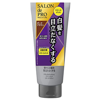 Salondepro Gray Hair Dye Natural Grayish Treatment Dark Brown 180g